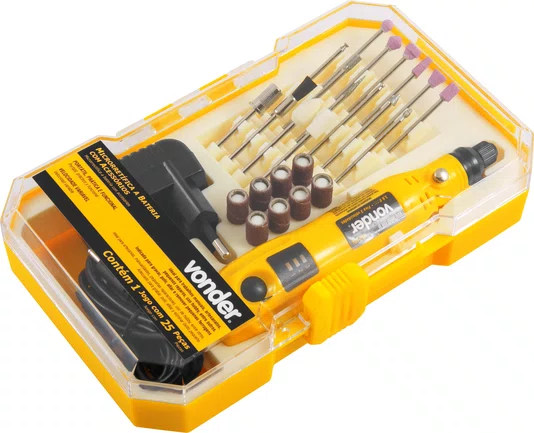 Microrretífica a Bateria 3,6V MBV036 com 24 Acessórios Vonder