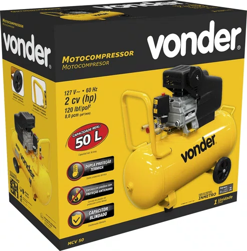 Motocompressor de Ar 50L MCV50 127V Vonder