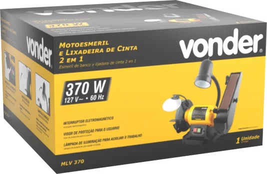 Motoesmeril e Lixadeira 2 em 1 MLV370 127V Vonder