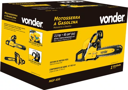 Motosserra a Gasolina 45,0cc MGP450 Vonder Plus