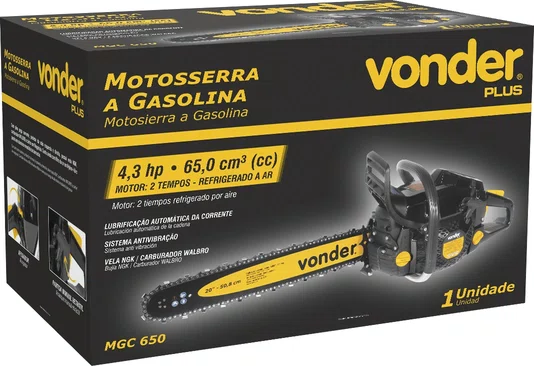 Motosserra a Gasolina 65,0 cc MGC650 - Vonder Plus