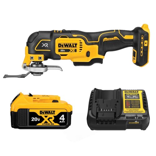 Multiferramenta Oscilante DCS356B + Bateria 4Ah + Carregador DeWalt