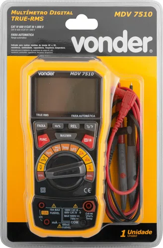 Multímetro Digital True RMS MDV7510 Vonder