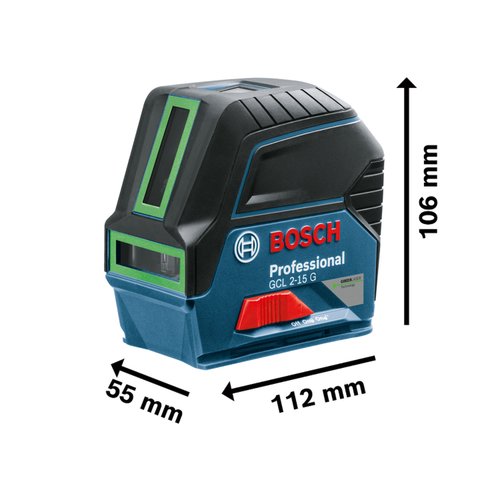 Nível a Laser Bosch 15M Verde GCL 2-15G com Suporte