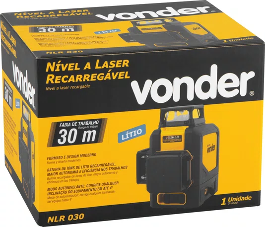 Nível a Laser Verde 360° 30m Autonivelante Recarregável NLR030 Vonder