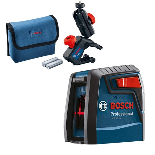 Nível laser de linhas cruzadas 12m GLL 2-12 Bosch 0601063BG0 Bosch