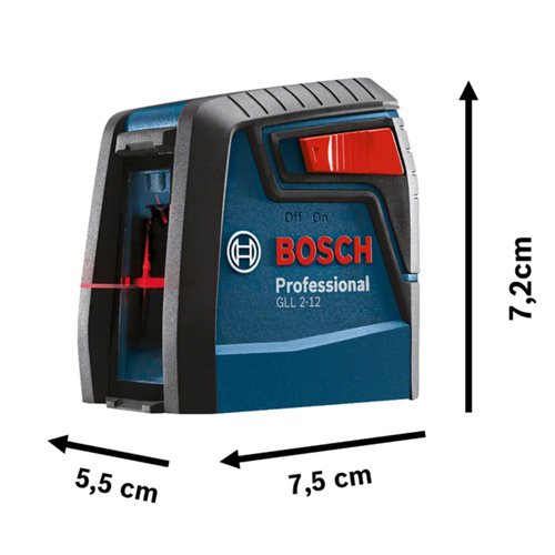 Nível laser de linhas cruzadas 12m GLL 2-12 Bosch 0601063BG0 Bosch