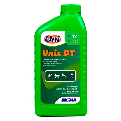 Óleo lubrificante 2 tempos Unix DT 2 tempos 1 Litro UNI