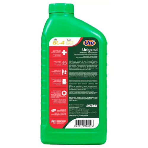 Óleo lubrificante Unigerol EP 90 1 Litro UNI