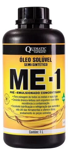 Óleo Solúvel Semissintético ME-1 Quimatic 1 Litro AB0 Tapmatic