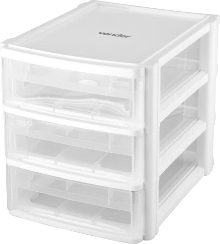 Organizador Plástico 3 Gavetas OPV 0271 Vonder