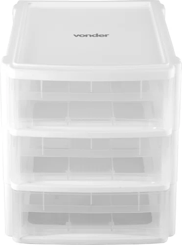 Organizador Plástico 3 Gavetas OPV 0271 Vonder