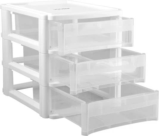 Organizador Plástico 3 Gavetas OPV 0271 Vonder