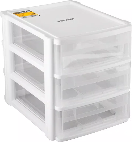 Organizador Plástico 3 Gavetas OPV 0271 Vonder