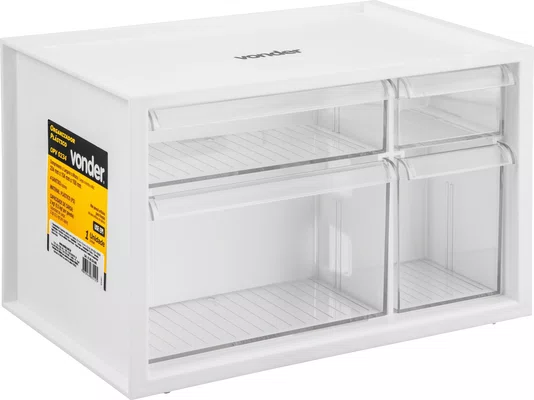 Organizador Plástico 4 Gavetas OPV 0234 Vonder
