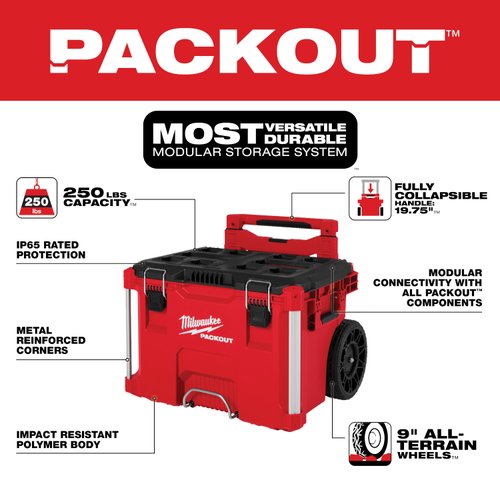 Packout Caixa Com Rodinhas E Suporte 48-22-8427 Milwaukee