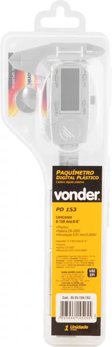 Paquímetro Digital de Plástico 150mm PD-153 Vonder