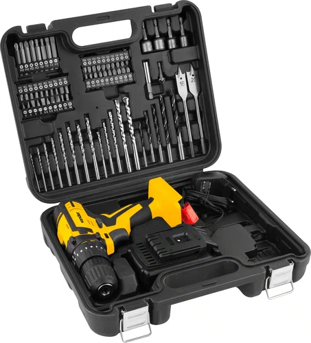 Parafusadeira e Furadeira com Impacto 12V Kit com 74 Peças Vonder