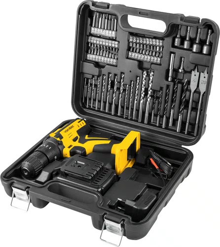 Parafusadeira e Furadeira com Impacto 12V Kit com 74 Peças Vonder