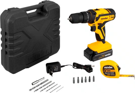 Parafusadeira/Furadeira a Bateria 12V PFV012I com Impacto Vonder