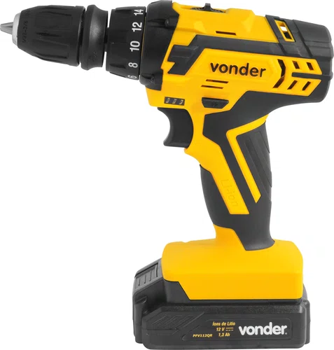 Parafusadeira Furadeira a Bateria 12V PFV112QR Bivolt Vonder