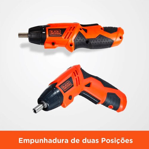 Parafusadeira a Bateria 4.8V Bivolt KC4815B-BR Black & Decker