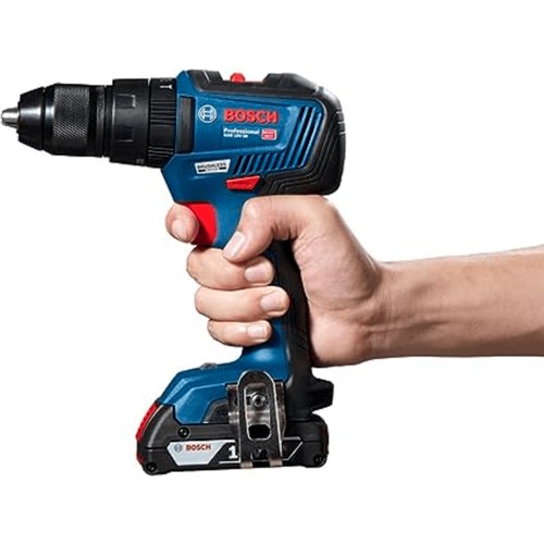 Parafusadeira e Furadeira Bosch GSB 18V-50 Brushless com Maleta Carregador e Bateria 2Ah