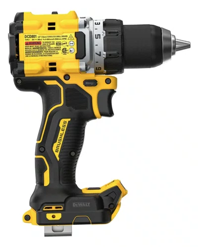 Parafusadeira/Furadeira 1/2" 20V MAX Li-Ion Brushless com 2 Baterias 2 Ah + Carregador + Bolsa DCD801D2-BR – DEWALT