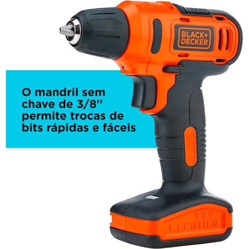 Parafusadeira Furadeira 12v Com 13 Acessórios LD12S-BR Black & Decker
