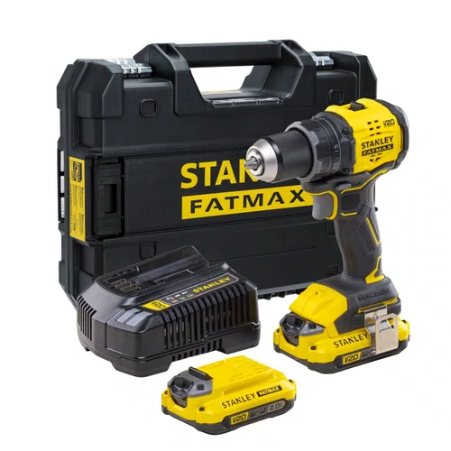 Parafusadeira Furadeira 20V 1/2" Max Li-Ion Brushless 2 Baterias Carregador e Maleta Tstak SBD716D2T-BR Stanley