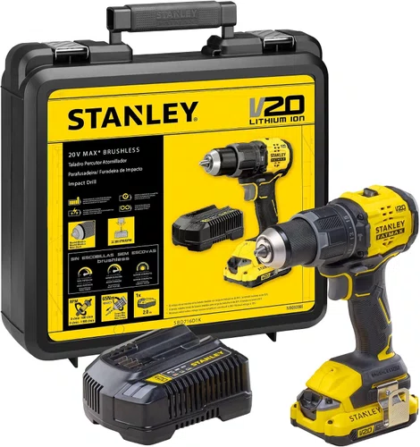 Parafusadeira/Furadeira de Impacto 1/2" 20V MAX Li-Ion Brushless SBD716D1K-BR – STANLEY