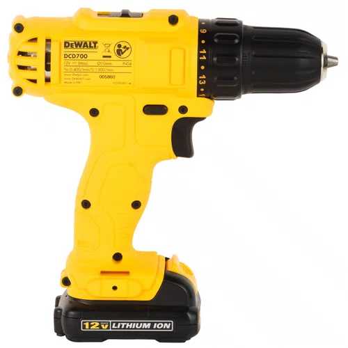 Parafusadeira Furadeira 3/8 10mm Bateria Litio BIVOLT DCD700C2-BR DeWalt