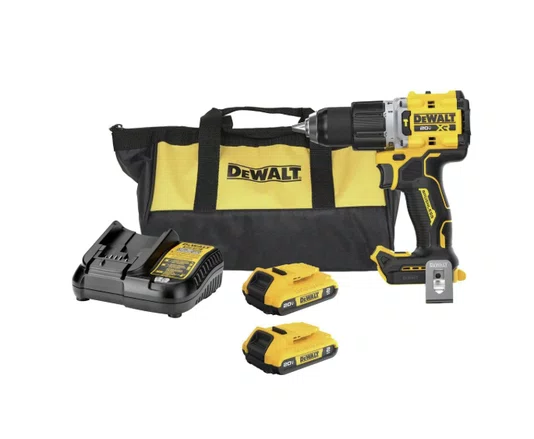 Parafusadeira/Furadeira de Impacto 1/2" 20V MAX Li-Ion Brushless com 2 Baterias 2 Ah + Carregador + Bolsa DCD806D2-BR – DEWALT