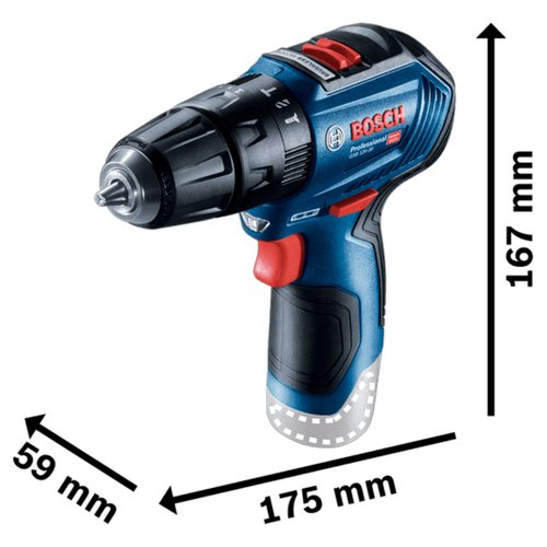 Parafusadeira Furadeira Impacto GSB 12V-30+MAL+2B 06019G91E0 Bosch