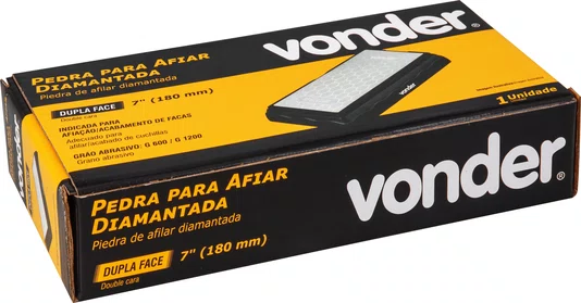 Pedra de Afiar Diamantada 7" Dupla Face Vonder