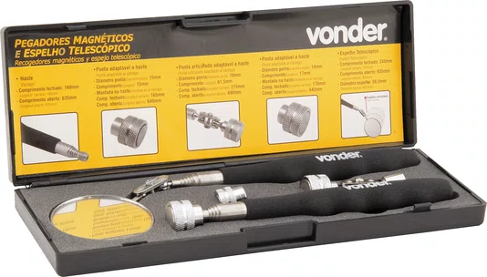 PEGADOR MAGNETICO JG C/5 PECAS VONDER