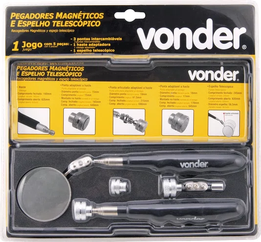 PEGADOR MAGNETICO JG C/5 PECAS VONDER