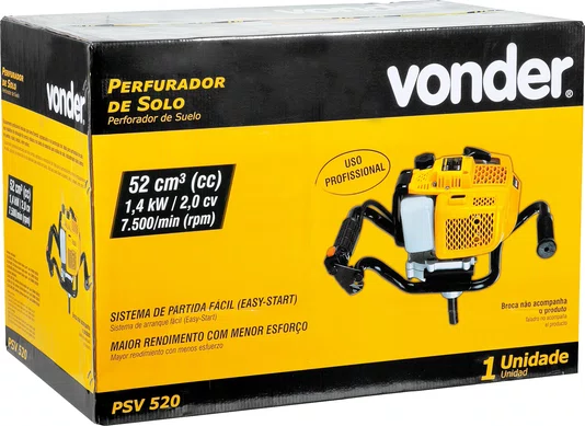 Perfurador de Solo 52cc PSV520 (Sem Broca) Vonder