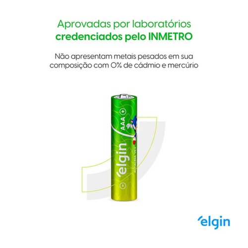 Pilha Alcalina AAA Palito Blister Com 4 Peças Elgin