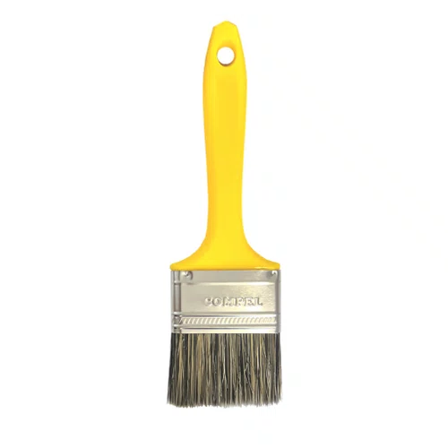 Pincel  2.1/2 " Cerda Grisalhas Cabo Amarelo Compel