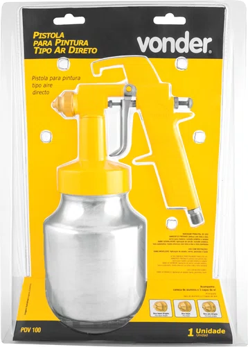 Pistola de Ar Direto com Caneca de Alumínio PDV100 Vonder