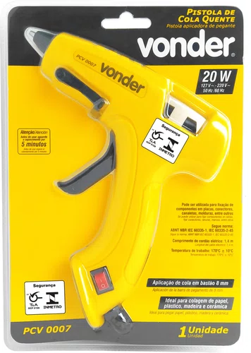 Pistola de Cola Quente PCV0007 8mm Vonder