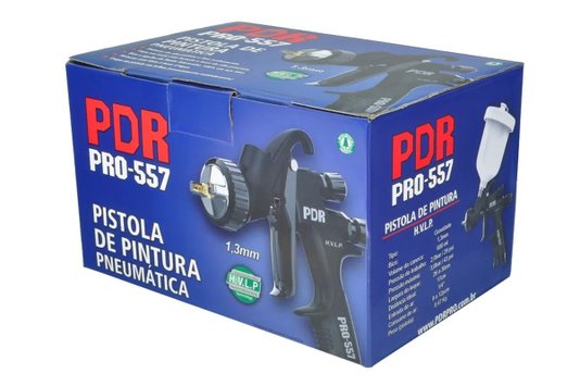 Pistola de Pintura Gravidade HVLP 1,3mm 600ML PDR