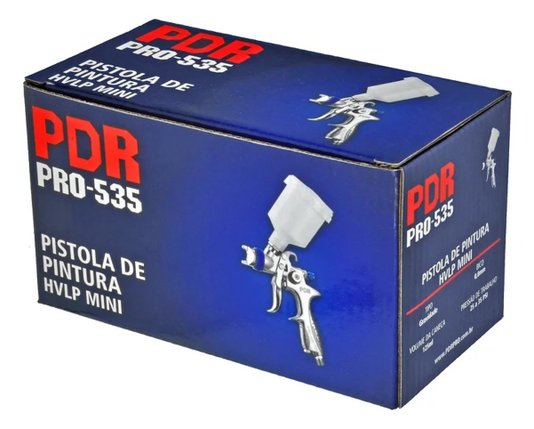 Pistola de Pintura Gravidade HVLP Bico 0,8mm 125ml PRO-535 PDR
