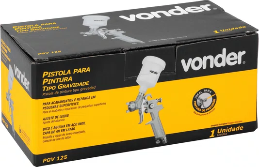 Pistola de Gravidade Precisão PGV125 Vonder