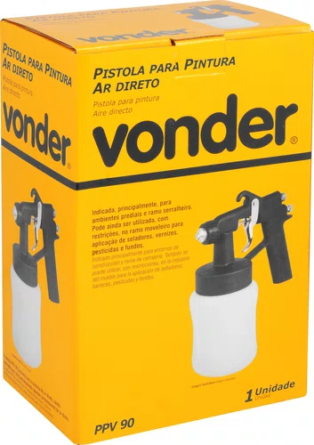 Pistola de Pintura Mod-PPV90 600ml Com Caneca Plástica Vonder