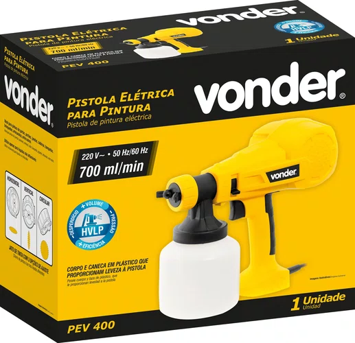 Pistola de Pintura Elétrica PEV400 220V Vonder