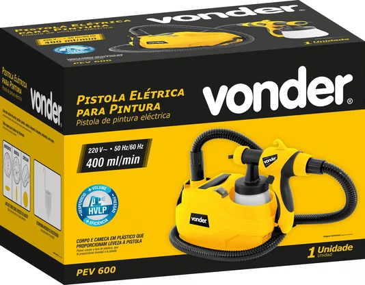 Pistola de Pintura Elétrica PEV600 220V Vonder