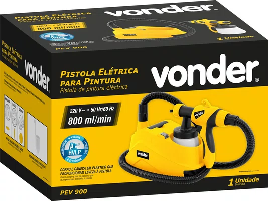 Pistola de Pintura Elétrica PEV900 220V Vonder