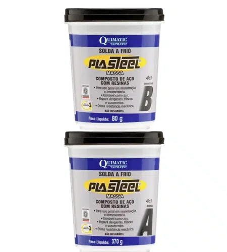 Plasteel Diamantado 4:1 Quimatic 450 g PD2 Tapmatic
